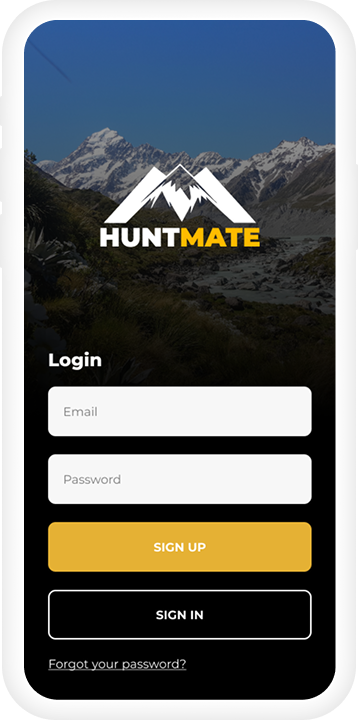 Huntmate phone app